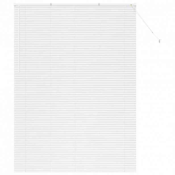 vidaXL Venet školní žaluzie Bílá 220 x 160 cm 25 mm Hliník