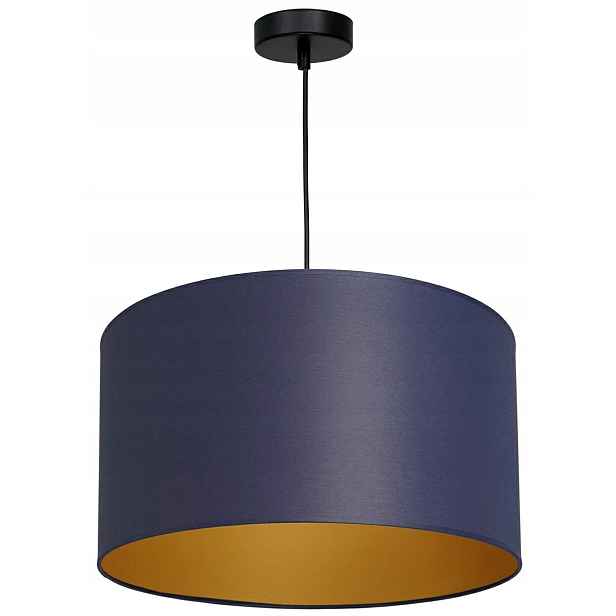 Závěsná stropní lampa Arden Modrozlatá Abažur 1xE27 40 cm