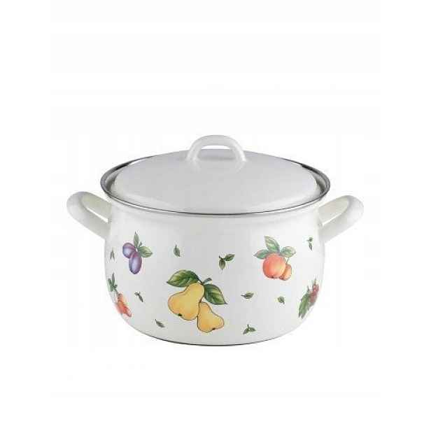 Hrnec Riess Fruit Garden smaltovaný na Indukci pro vaření 3.5 l