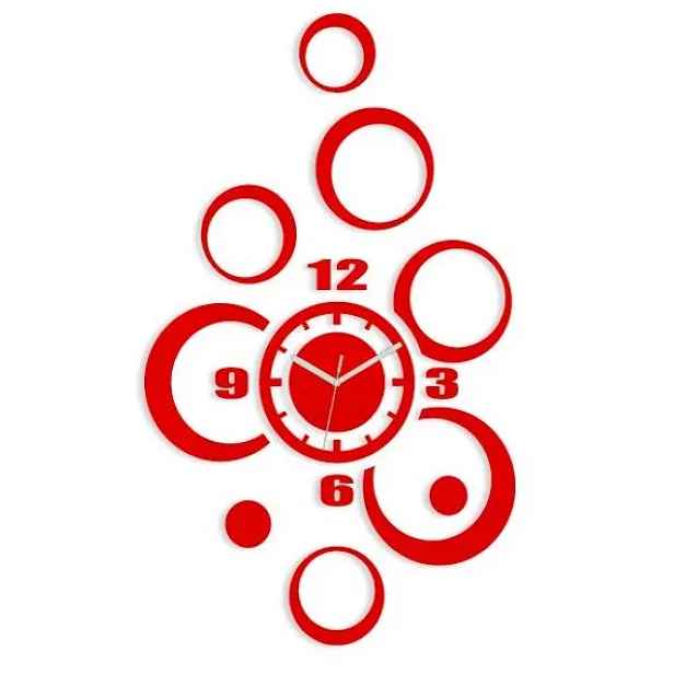 ModernClock 3D nalepovací hodiny Alladyn červené