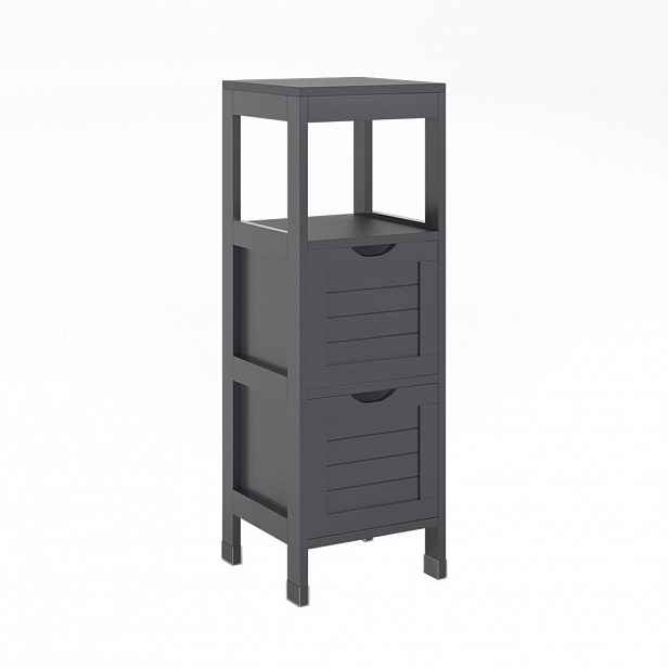 Vicco STŘEDNÍ SKŘÍŇKA Vilda Šedá 30 x 89 cm se 2 zásuvkami