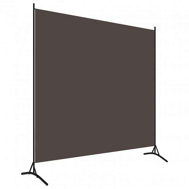 vidaXL Paraván hnědý 175 x 180 cm textil