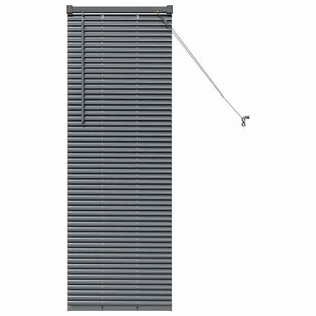 vidaXL Venet školní žaluzie Tmavě šedá 130 x 40 cm 25 mm Hliník
