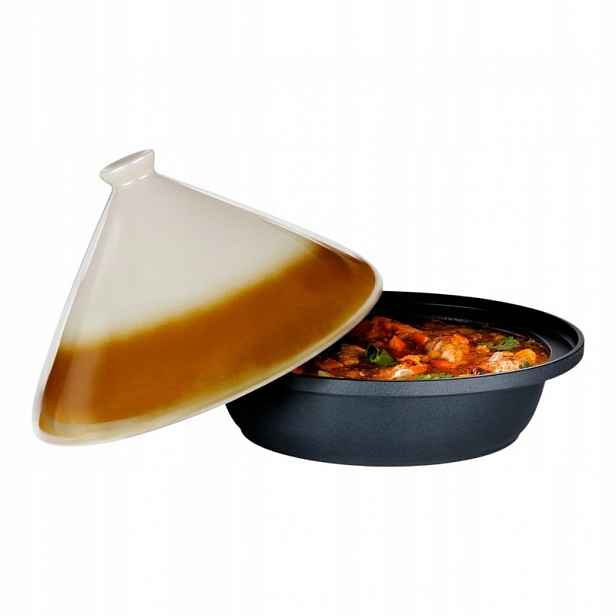 Alpina nádoba na dušení tajine s keramickým kuželovým víkem o objemu 2,5 l