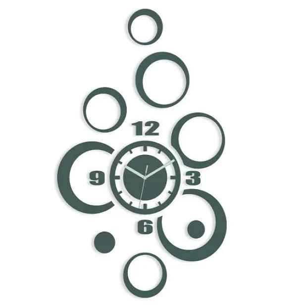 ModernClock 3D nalepovací hodiny Alladyn šedé