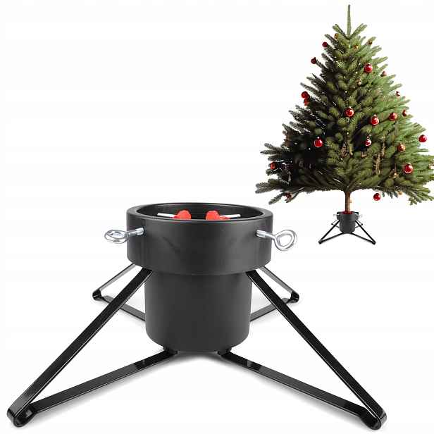Stojan Na Živý Vánoční Stromek Velký 57x57 cm pod kovový s nádobou 3.3L loft