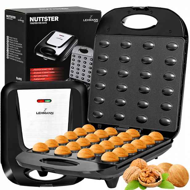 Toustovač Na Pečení Cookies/ořechů Na Sušenky Forma 24 Ks Nepřilnavý Povrch 1700 W
