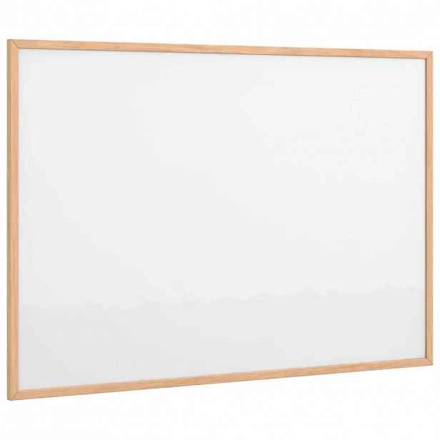 vidaXL Magnetická bílá tabule s rámem z masivního borovicového dřeva 80 x 55 cm