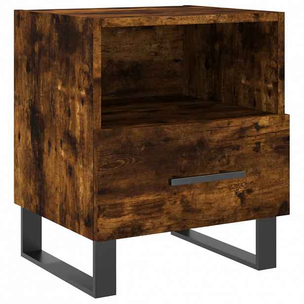 vidaXL Noční stolek kouřový dub 40 x 35 x 47,5 cm kompozitní dřevo