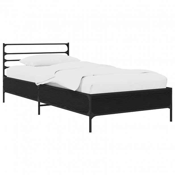vidaXL Rám postele Černý dub 80 x 200 cm Kompozitní dřevo
