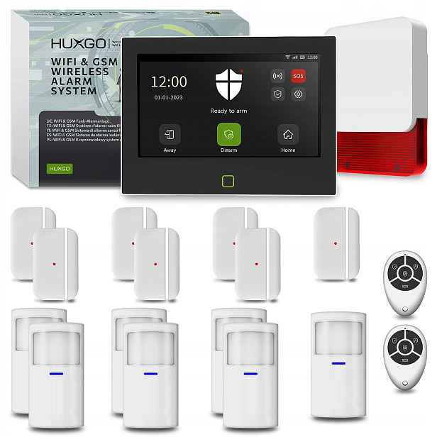 Bezdrátový alarm WiFi Gsm 4G s Tuya, Huxgo HXA700 4G venkovní siréna
