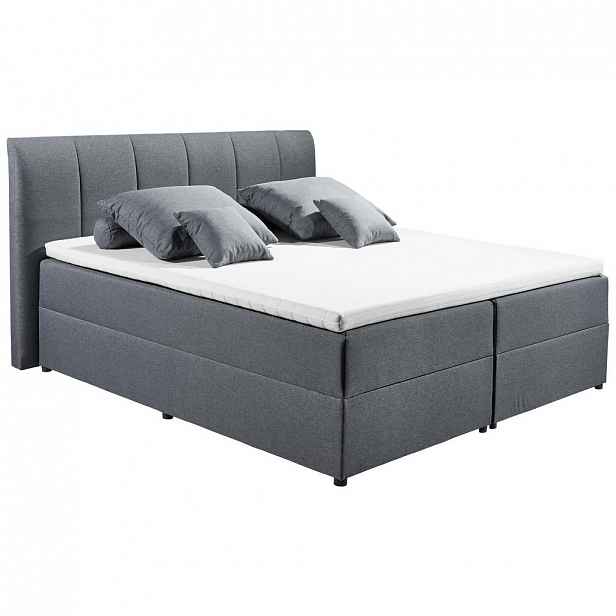 Boxspring postel Granada Antracitová 180x200 Cm