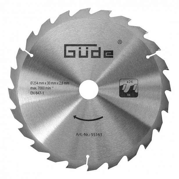 Güde - Pilový kotouč HM 254x30 mm 55163