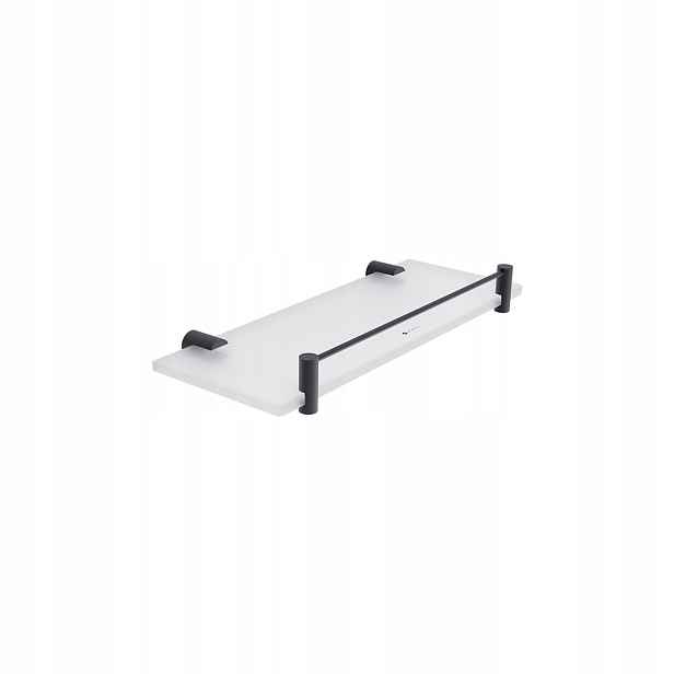 Nimco Bormo černá police do koupelny skleněná mat 30 cm Brc 11091BX-30-90