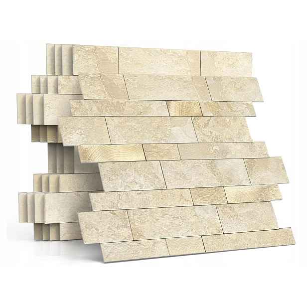 Samolepící dlaždice 3D M Mofit Beige Gold 10 ks R26