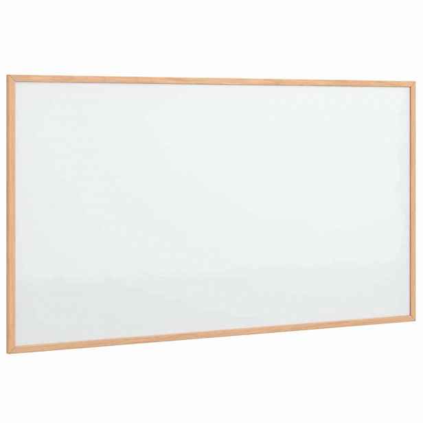 vidaXL Magnetická bílá tabule s rámem z masivního borovicového dřeva 100 x 55 cm