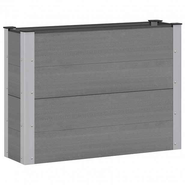 vidaXL Zahradní vyvýšený záhon Šedá 100 x 30 x 72 cm WPC a hliník