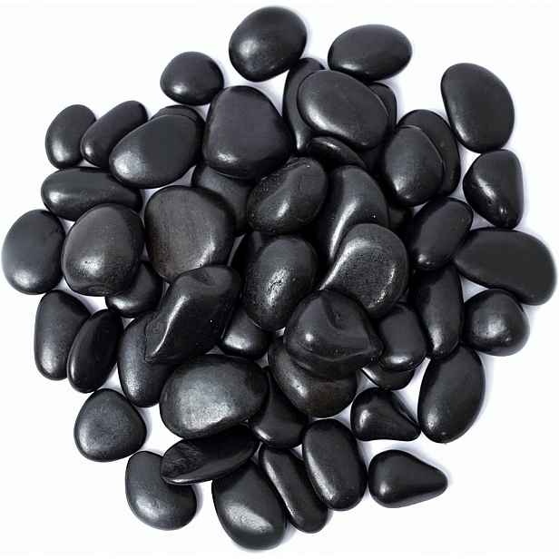 Dekorativní Kameny Černé Leštěné 1 Kg 2-4 CM
