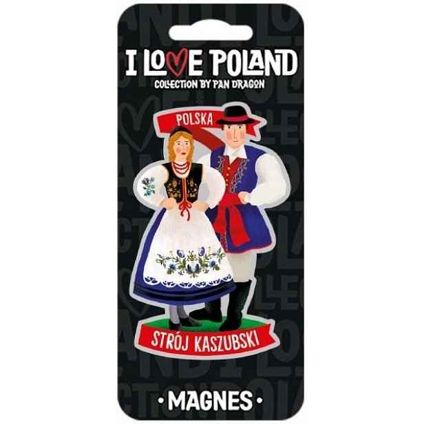 Kašubský Magnet na Ledničku s motivem Lidových barev, Dekorativní Magnetik,