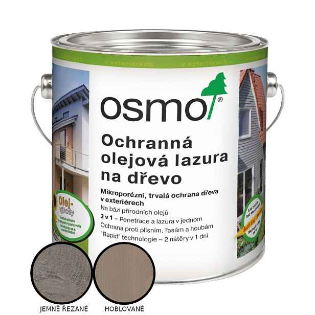 Lazura olejová ochranná Osmo Effekt 1142 stříb. grafit 2,5 l