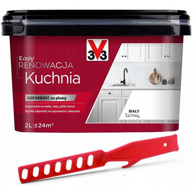 V33 Barva barva na kuchyňský nábytek Bílá 2L