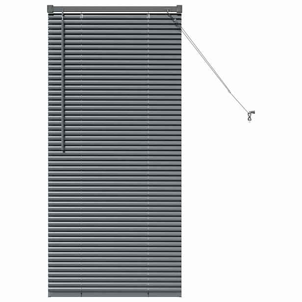 vidaXL Venet školní žaluzie Tmavě šedá 130 x 55 cm 25 mm Hliník