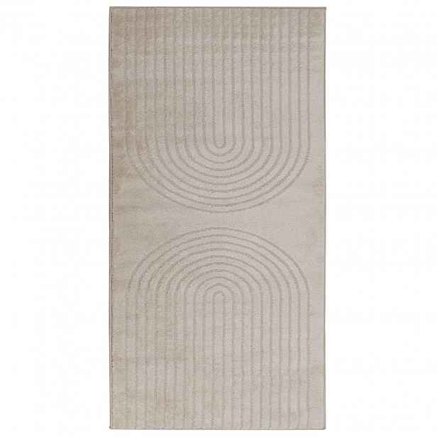 vidaXL Vnitřní koberec GALATI Béžová 80 x 150 cm Polyester Medium Pile