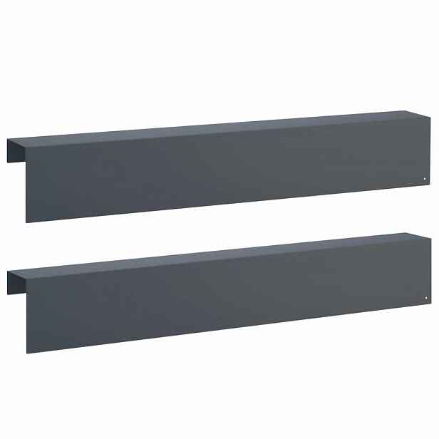 vidaXL Krycí profil na zahradní obruby 2 ks 100 x 10 x 15 cm Ocel