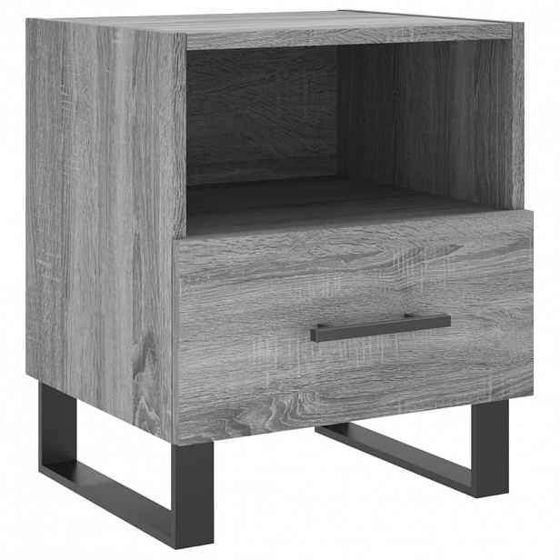 vidaXL Noční stolek šedý sonoma 40 x 35 x 47,5 cm kompozitní dřevo