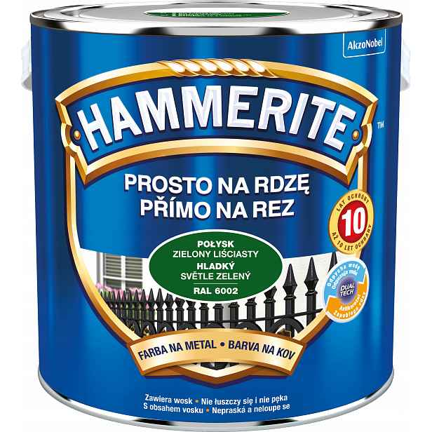 Hammerite Proti Rzi 2,5 L Zelený Listový Lesk