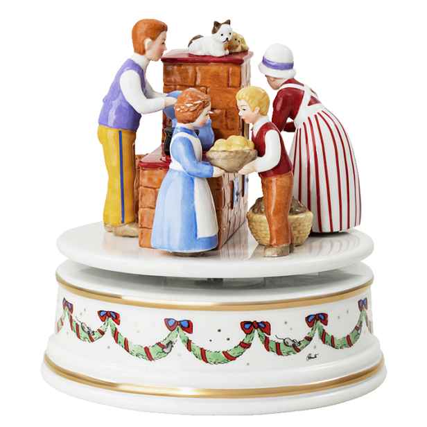 Rosenthal Vánoční hrací skříňka XXL, Vánoční hostina, Ø 15,5 cm 02411-727522-27414