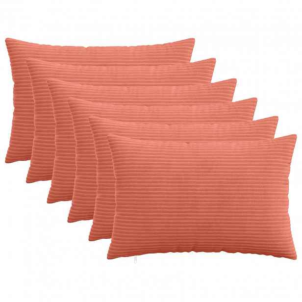 vidaXL Povlak na polštář 6 pcs HEERLEN Červená oranžová 50 x 75 cm