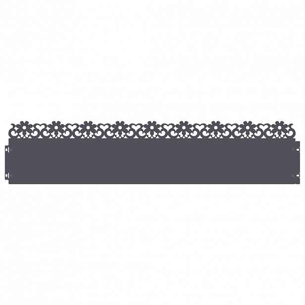 vidaXL Obrubníky trávníku 10 ks 103 x 0,05 x 22 cm Ocel Antracitová