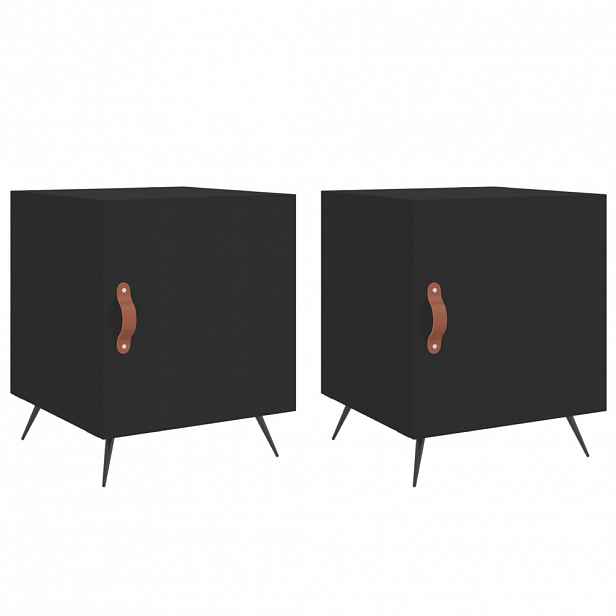 vidaXL Noční stolky 2 ks černé 40 x 40 x 50 cm kompozitní dřevo