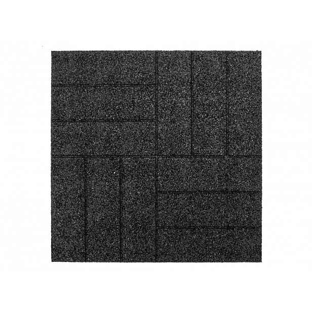Gumová dlaždice ASLON Design 50 x 50 cm, černá