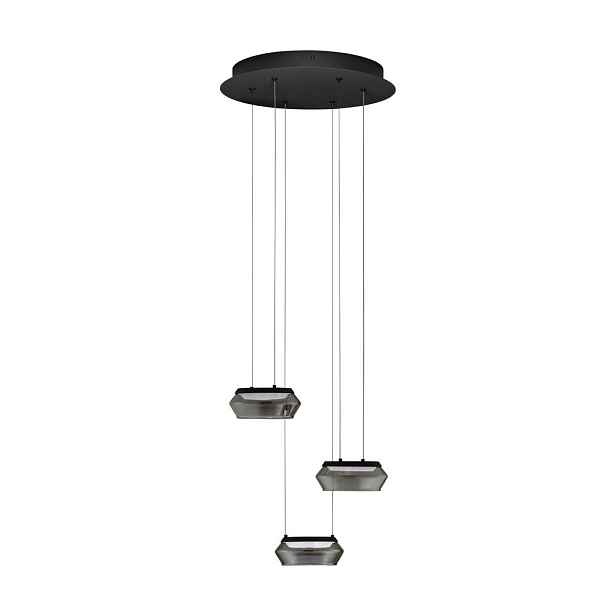 Matně černé skleněné LED stmívatelné závěsné svítidlo ø 35 cm Jailyn – Nova Luce