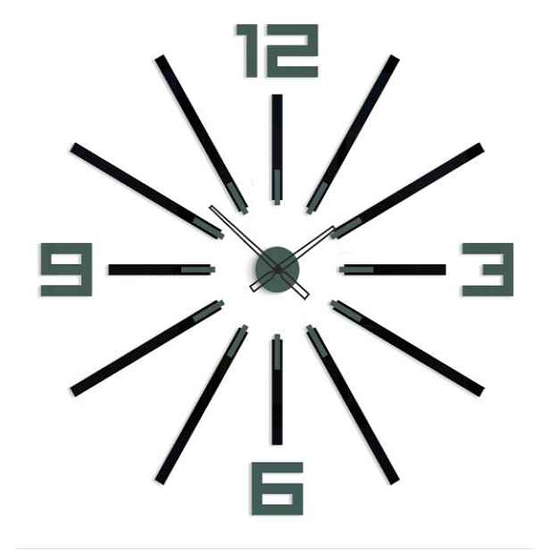 ModernClock 3D nalepovací hodiny Big Sheen šedé