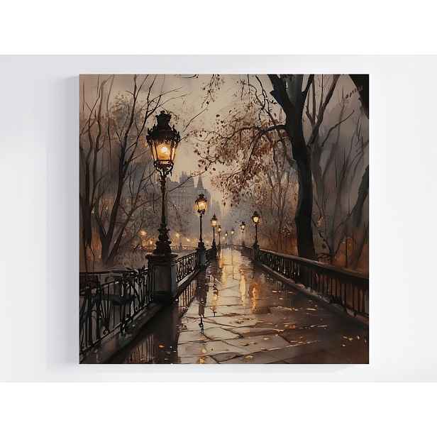 Obraz Na Plátně Canvas Krajina Park Cesta Aleja Stezka Večer 50x50