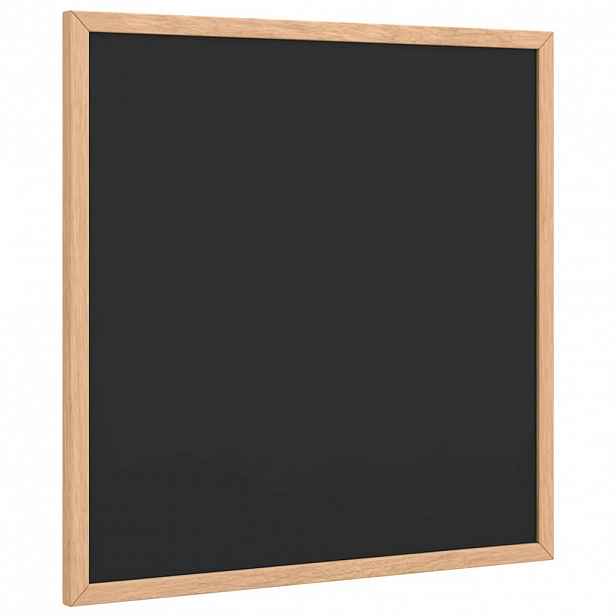 vidaXL Křídová tabule rámem masivního borovicového dřeva černá 40x40cm