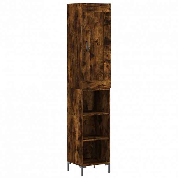 vidaXL Skříň highboard kouřový dub 34,5 x 34 x 180 cm kompozitní dřevo