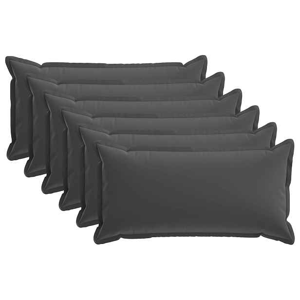 vidaXL Polštář s polštářem HOUTEN 6 ks Antracitová Polyester