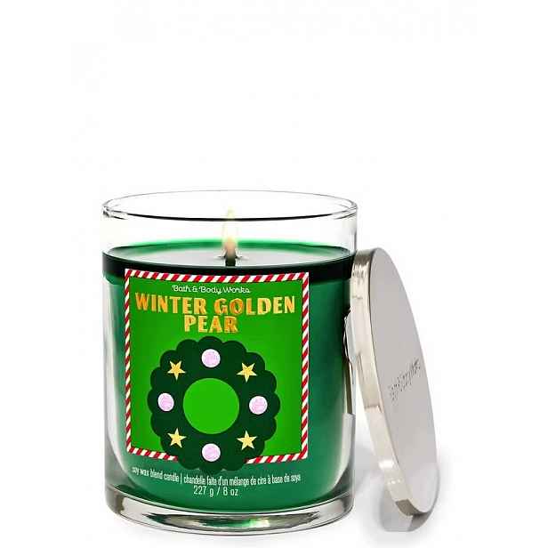 Bath&Body Works Winter Golden Pear prémiová vonná svíčka 227 g