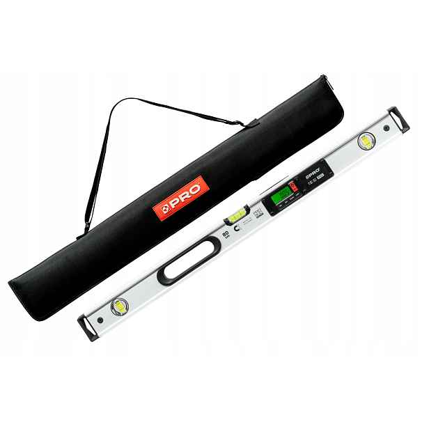 Pro Digitální vodováha Magnet Elektronická Digital 80 cm Bílá s pouzdrem