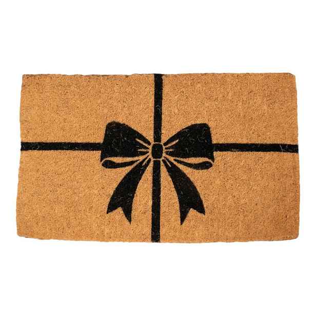 Rohožka s mašlí Bow ručně vyrobená z kokosového vlákna – 75*45*4 cm Mars & More