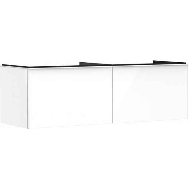 Skříňka pod umyvadlo pod desku Hansgrohe Xelu Q 156x49,5x55 cm bílá lesklá 54070700