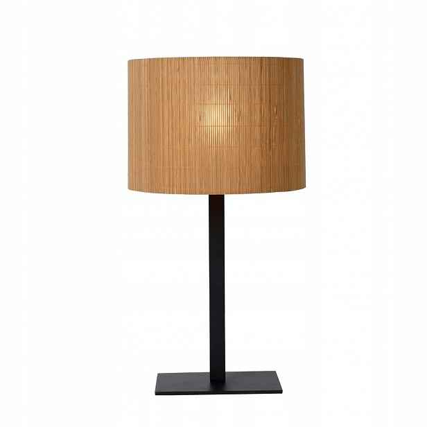 Hnědá stolní lampa Magius skandinávská do kanceláře i obývacího pokoje 81/30/Lucide