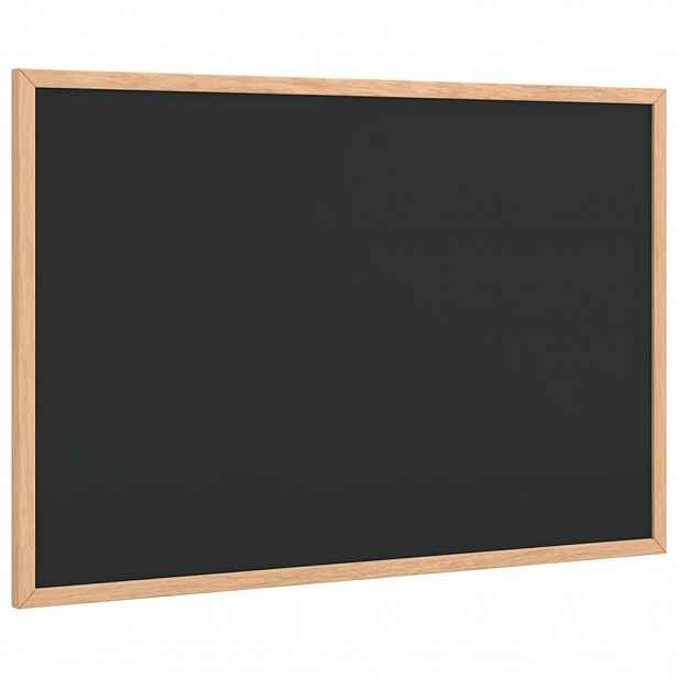vidaXL Křídová tabule s rámem z masivního borovicového dřeva černá 60 x 40 cm