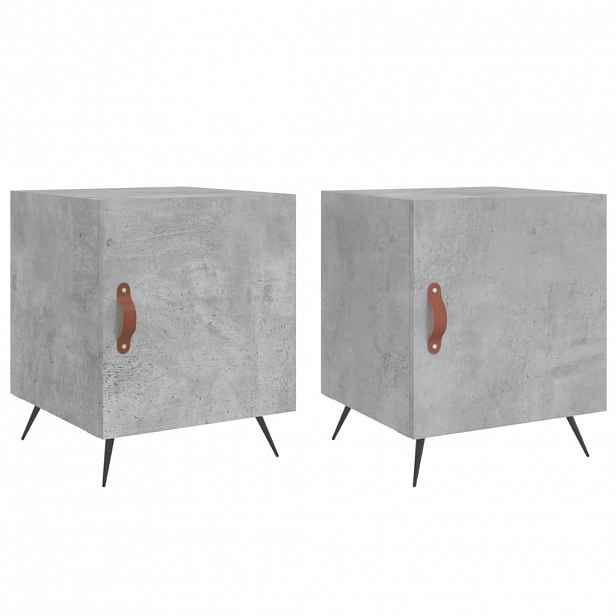 vidaXL Noční stolky 2 ks betonově šedé 40x40x50 cm kompozitní dřevo