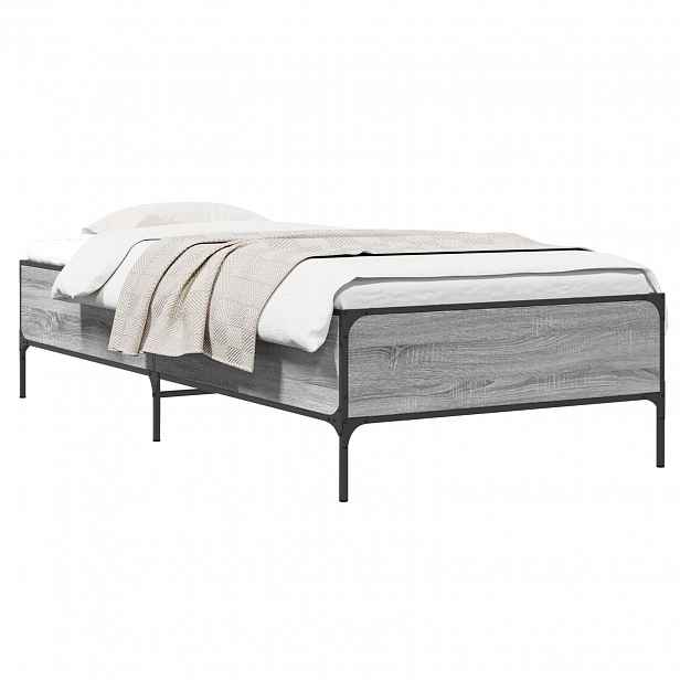 vidaXL Rám postele Šedý Sonoma 80 x 200 cm Kompozitní dřevo