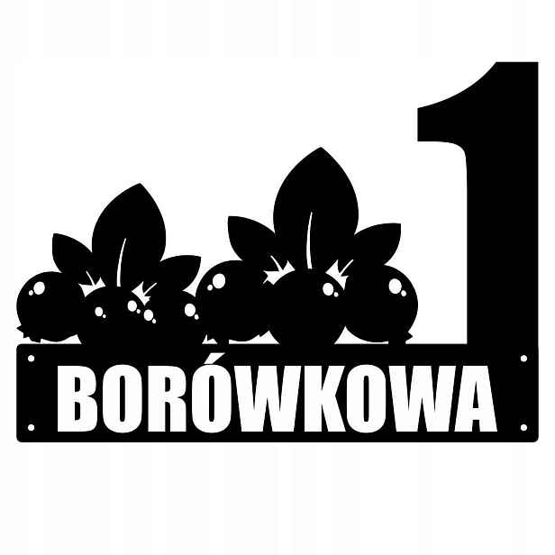 Číslo Na Dům 48cm Tabule Adresa Ocel 2MM ulice Borůvková